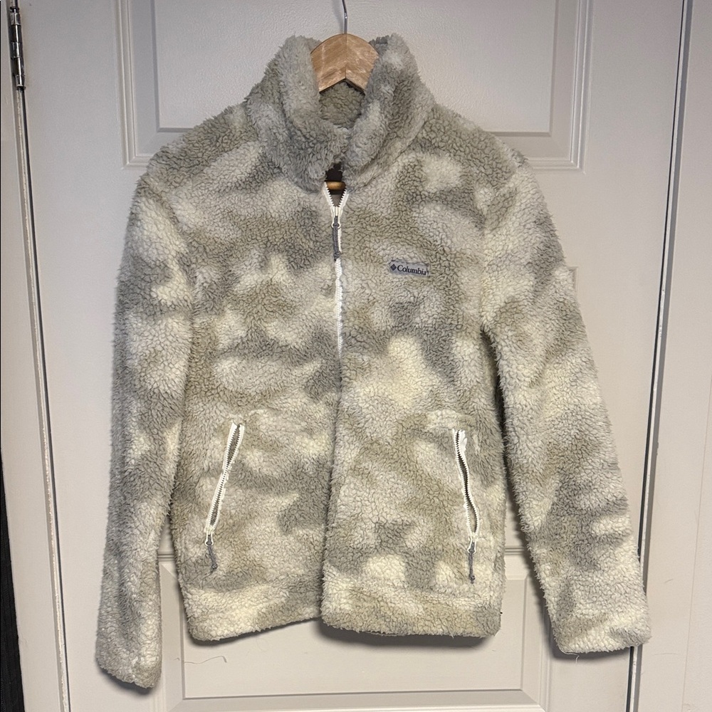 Columbia' Cream and Gray Sherpa Jacket